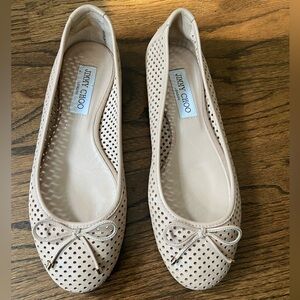Jimmy Choo Walsh ballet flats with bow cream 37